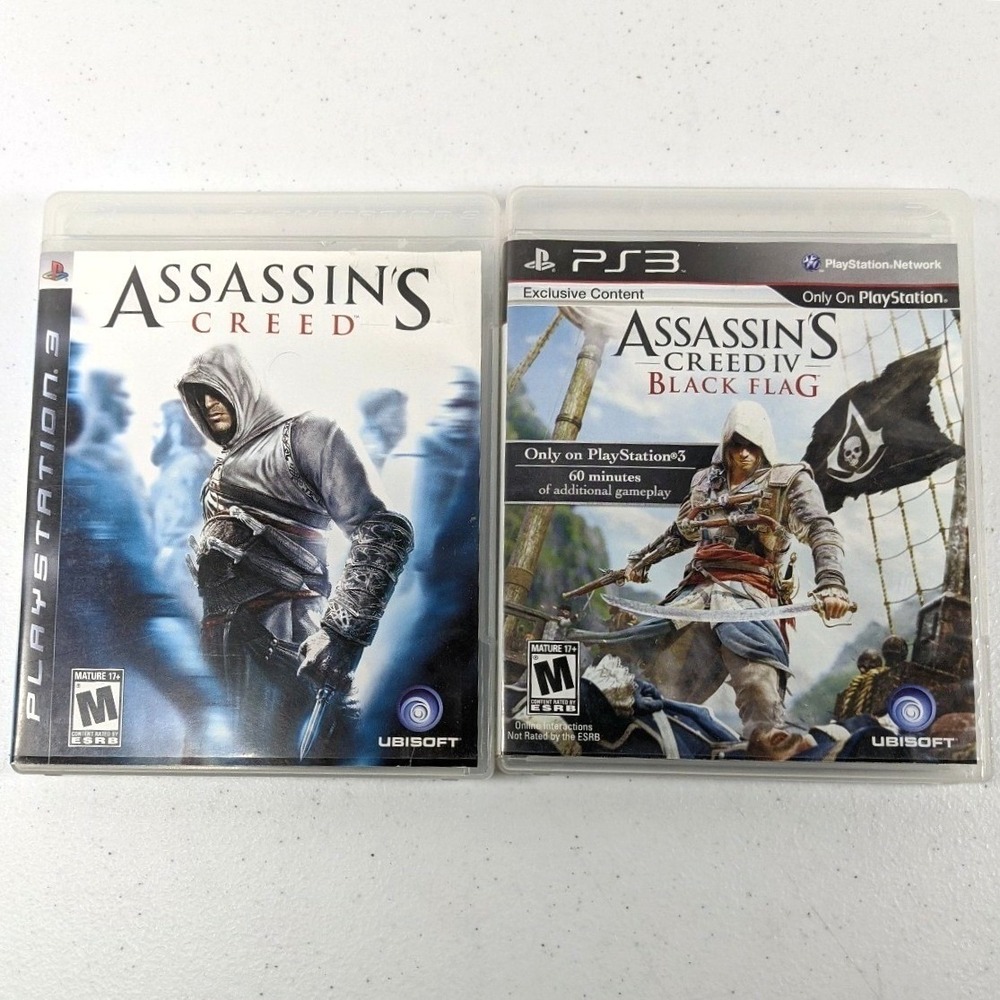 Assassins Creed IV Black Flag & Revelations PS3 Playstation 3 Game Lot Bundle